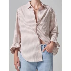 CITIZENS OF HUMANITY Kayla Button Down Shirt Women Size XS Mesa Stripe Collared